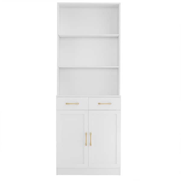 Anky 25.9 in. W 11 in. D 70 in. H White MDF Freestanding Bathroom Storage Linen Cabinet