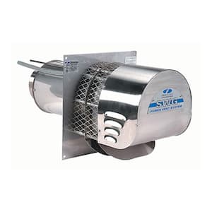 SWG-4HDS Power Vent 4 in. Outside Mounted in Stainless Steel for Sidewall Venting
