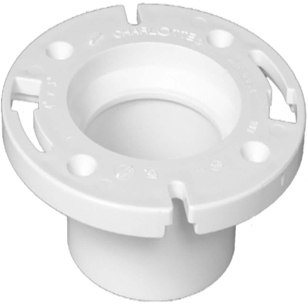 Charlotte Pipe 4 in. x 3 in. DWV PVC Closet Flange Hub PVC008000600HD ...