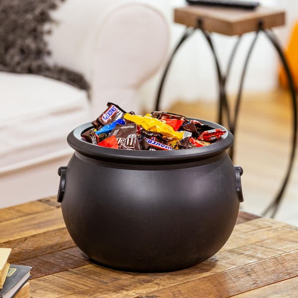 12" Witch Cauldron Planter and Halloween Candy Bowl