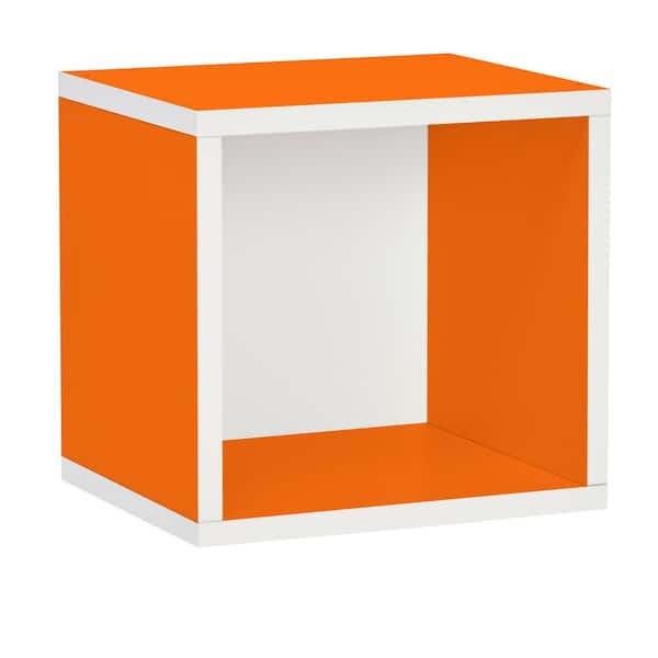 Way Basics Connect System 11.2 x 13.4 x 13.4 zBoard Paperboard Stackable Open Storage Cube Organizer Unit in Orange