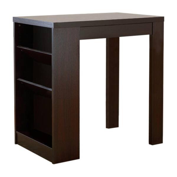 Furniture of America Salen Cappuccino 3-Shelf Bar Table