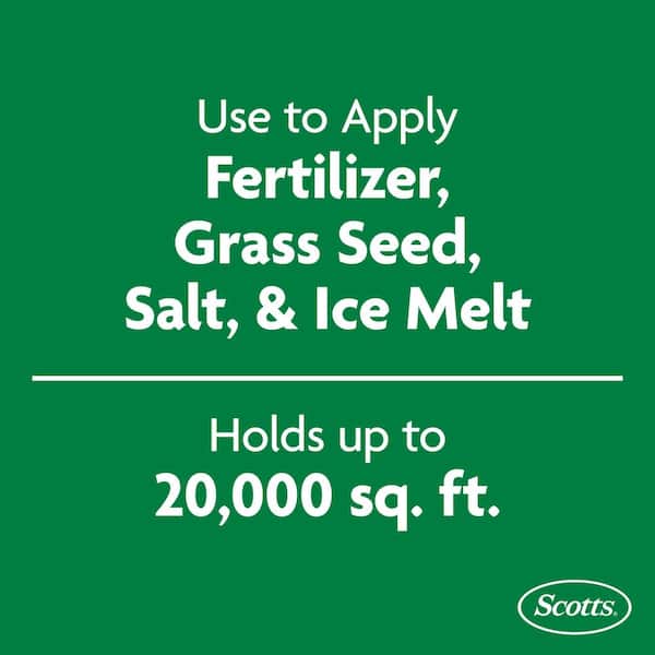 Elite Spreader Holds up to 20,000 sq. ft. of Product, Push Spreader for Grass Seed, Fertilizer, Salt and Ice Melt