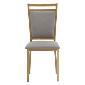 Gold Metal Upholstered Dining Chair (Set of 4)