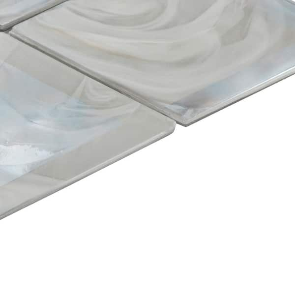 Daltile Starcastle Galactic Swirl 12 in. x 10 in. Glass Diamond