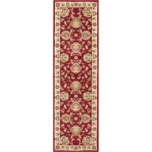 Timeless Abbasi Red 2 ft. x 7 ft. Traditional Runner Rug