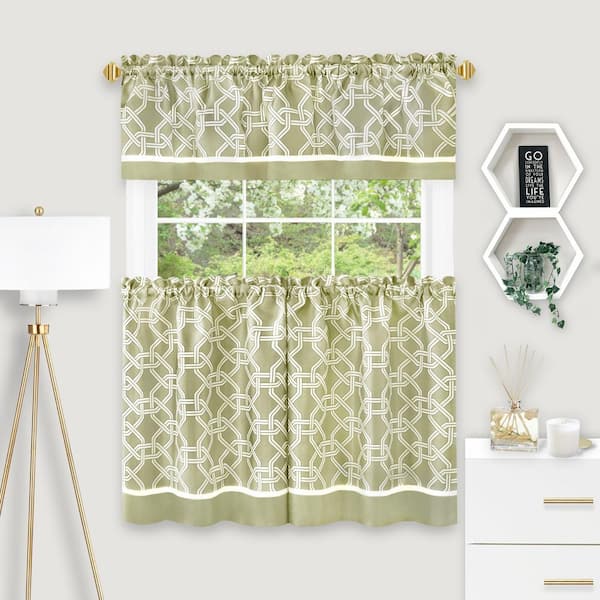 Achim Home Furnishings Set Tendina E Mantovana Home Sweet Home - 100% Poliestere - 147x61 Cm - Stampa Casette Per Uccelli E Fiori - Multicolore