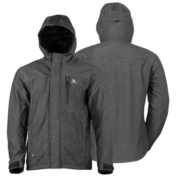 MOBILE WARMING Men's Medium Heather Grey Adventure Heated Jacket