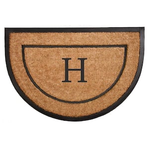 The General Half-Circle Door Mat, 24" x 36", Letter H