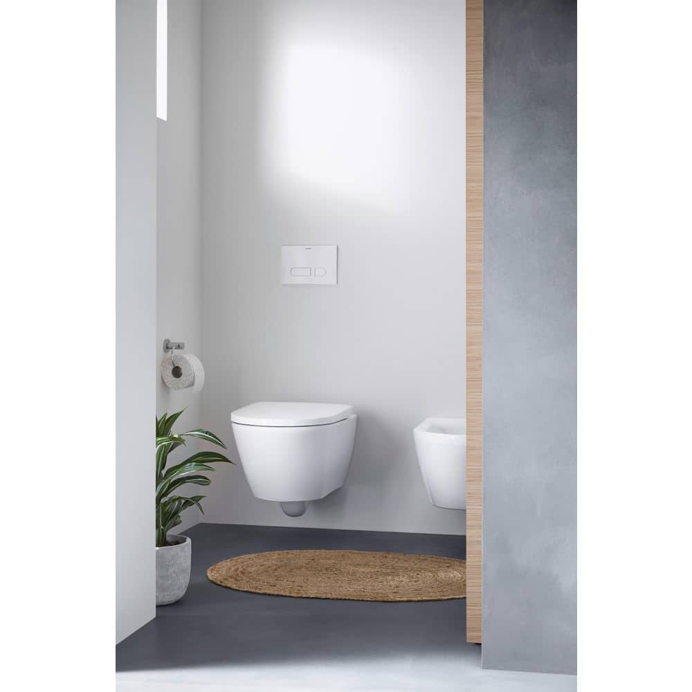 White High Gloss Wall-Mounted Toilet