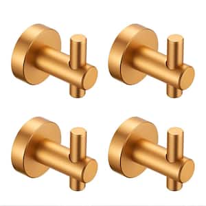 cadeninc Wall Mounted Round Bathroom Robe Hook and Towel Hook in Gold  (2-Pack Combo) DR-LQHU-042 - The Home Depot