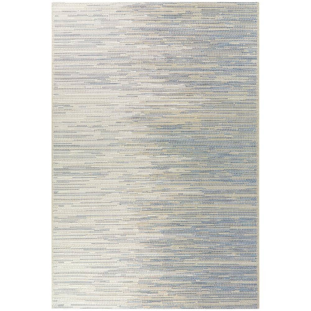 Hampton Bay Windermere Blue 8 ft. x 10 ft. Ombre Indoor/Outdoor Area Rug