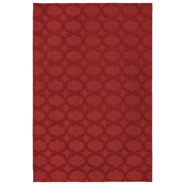 Garland Rug Sparta Chili Red 4 ft. x 6 ft. Area Rug