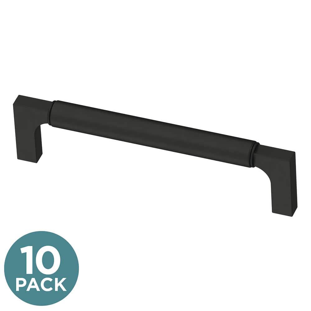 10-Pack Artesia 5-1/16 in. (128 mm) Modern Matte Black Cabinet Drawer Pulls price history on PriceWatchPro