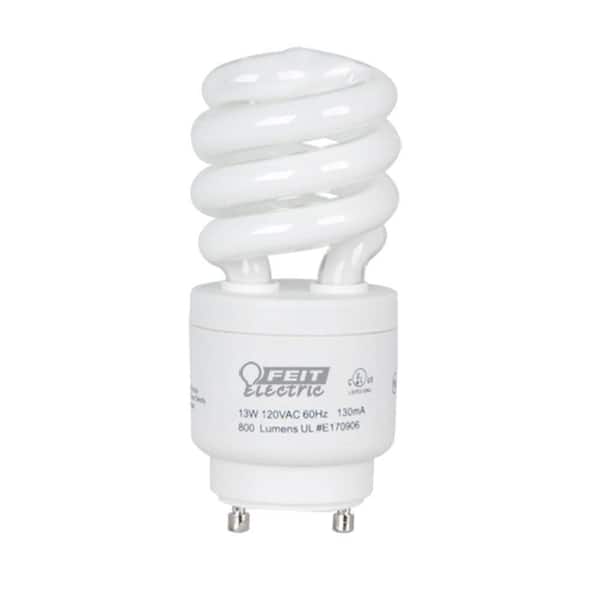 Feit Electric 60W Equivalent Soft White (2700K) Spiral GU24 Base Dimmable CFL Light Bulb (12-Pack)