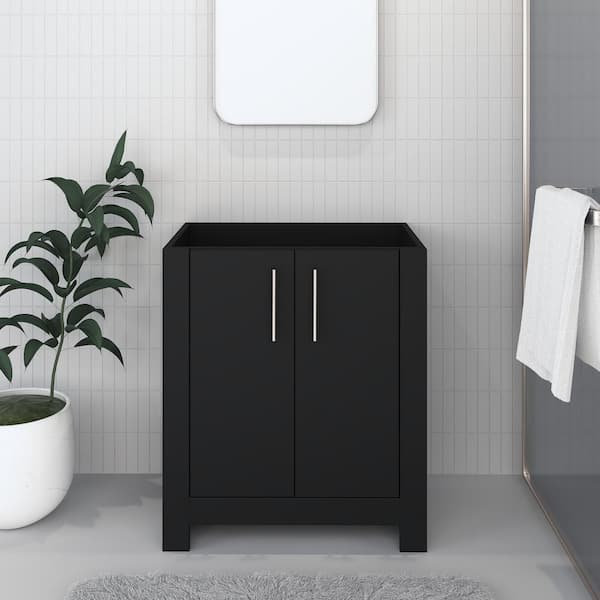 VOLPA USA AMERICAN CRAFTED VANITIES Austin 30 in W X 20 in. D x 35 in. H Bath Vanity Cabinet without Top in Black