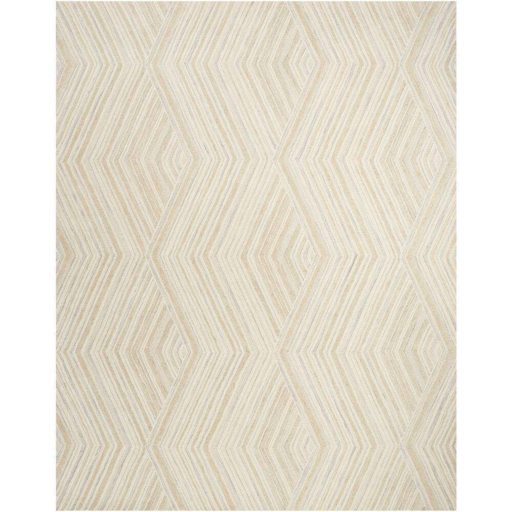 Graceful Ivory 9 ft. x 12 ft. Geometric Contemporary Area Rug price history on PriceWatchPro