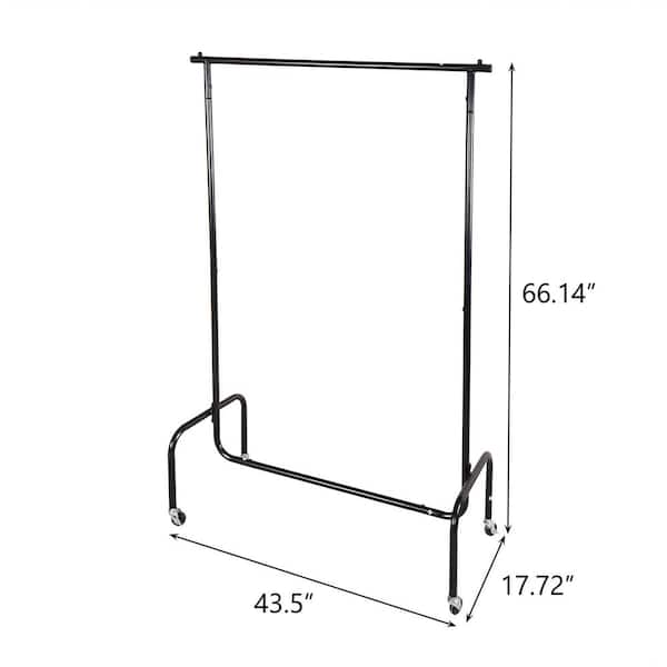 JustRoomy Heavy Duty Clothes Rack for Hanging Clothes, Large Garment Rack  with Shelves Portable Closet Wardrobe Rack Freestanding Adjustable Metal