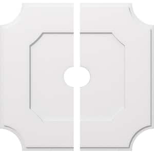 1 in. P X 21-1/2 in. C X 36 in. OD X 5 in. ID Locke Architectural Grade PVC Contemporary Ceiling Medallion, Two Piece