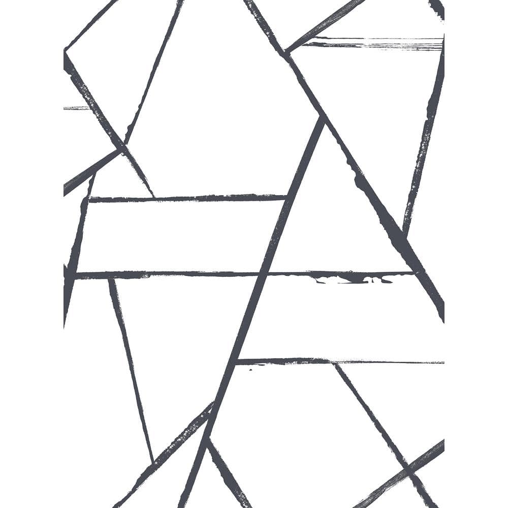 Black and White Geometric Abstract Wallpaper Double Roll