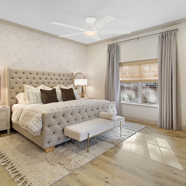 Essex 52 in. Dimmable LED Indoor/Outdoor White Smart Ceiling Fan with Light and Remote, Works with Alexa/Google Home