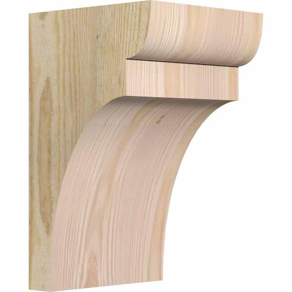 Ekena Millwork 6 in. x 6 in. x 10 in. Douglas Fir Yorktown Rough Sawn Corbel