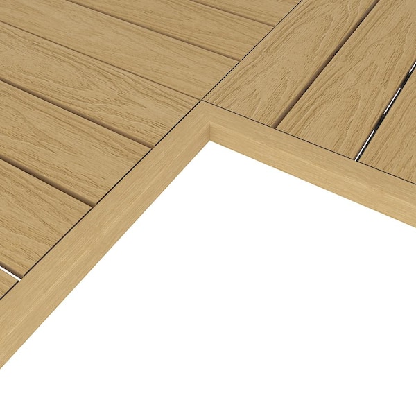 NewTechWood 1/12 ft. x 1 ft. Quick Deck Composite Deck Tile Inside Corner Trim in Australian Red Cedar (2-Pieces/Box)
