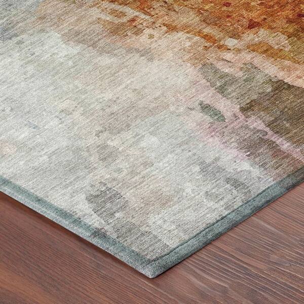 Chantille Machine Washable Indoor/Outdoor Abstract ACN2739 Paprika 2 ft. x 3 ft. Accent Rug