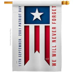 28 in. x 40 in. 9/11-Day House Flag Double-Sided Readable Both Sides Patriotic Patriot Day Decorative