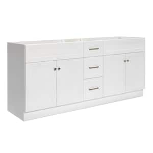 Hamlet 72 in. W x 21.5 in. D x 34.5 in. H Double Freestanding Bath Vanity Cabinet without Top in White