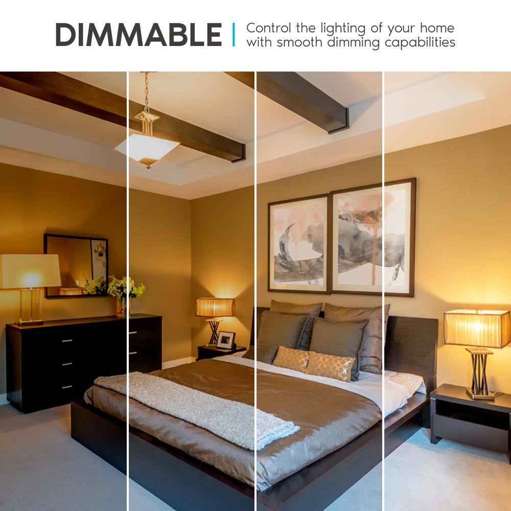 Luxrite 11W White Dimmable LED Light Bulbs, 4-Pack