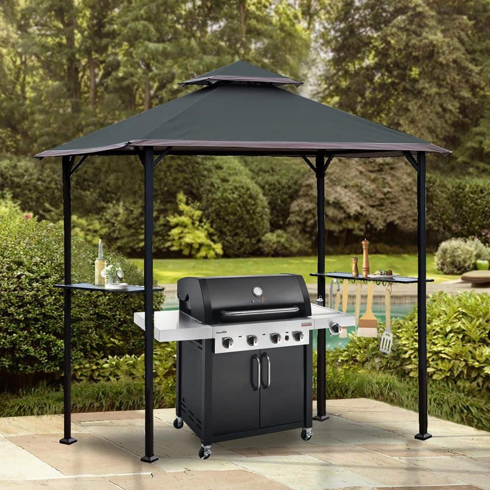 Terracemaster 5 ft. x 8 ft. Grill Outdoor Patio Grill Gzebos with ...