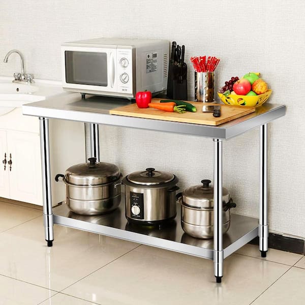 Bunpeony 36 in. NSF Stainless Steel Kitchen Utility Table