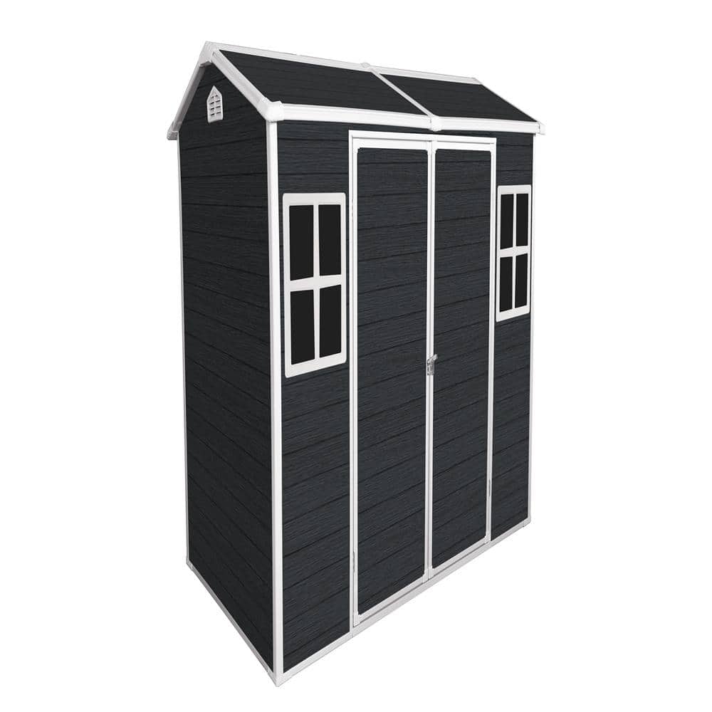 4 ft. W x 8 ft. D Resin Shed with Lockable Door for Garden Tools(32 sq. ft.) price history on PriceWatchPro