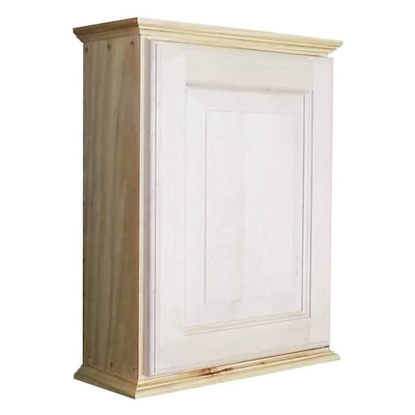 WG Wood Products Aventura 15.5 in. W x 19.5 in. H x 8 in. D Unfinished Wood Surface Mount Wall Cabinet