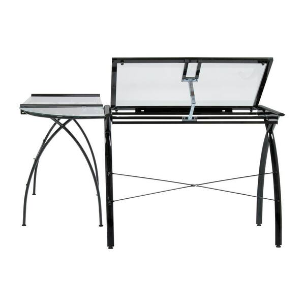 Futura Craft Drawing buy Table with Adjustable Top - Black/Clear Glass