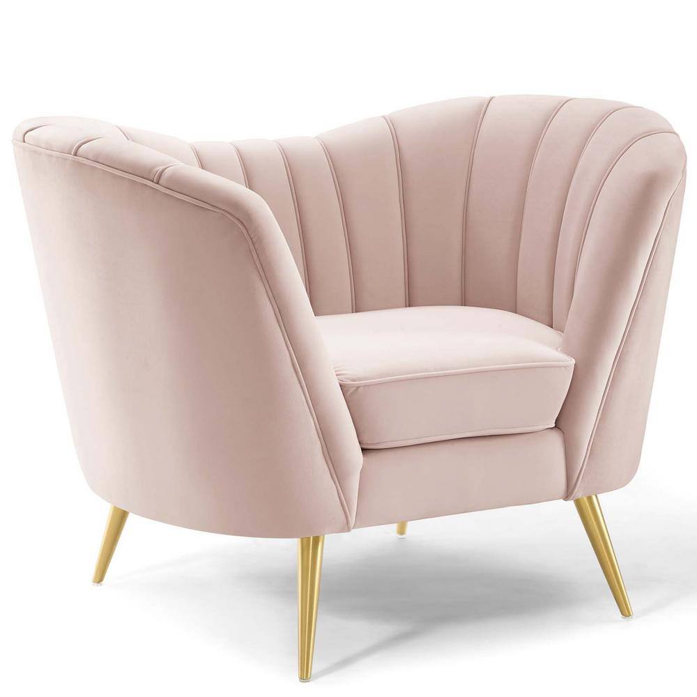 MODWAY Opportunity Performance Pink Velvet Armchair