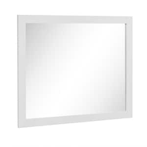 Galsaky 40 in. W x 32 in. H Rectangular Framed Surface-Mount Bathroom Vanity Mirror in Matte White