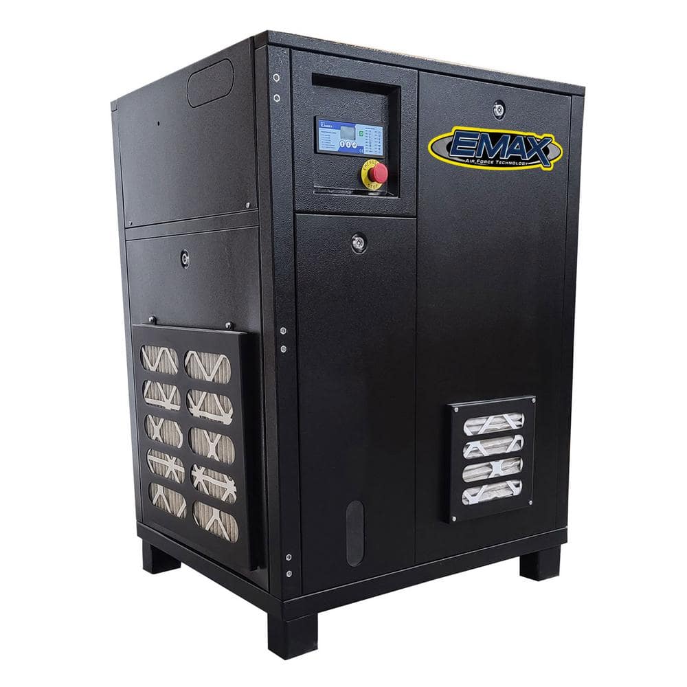 20 HP 208-Volt 3-Phase Stationary Electric Industrial Rotary Screw Air Compressor - Cabinet Only -  EMAX, ERI0200003-208