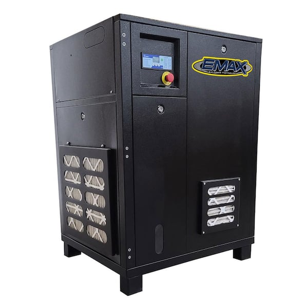 EMAX 20 HP 208-Volt 3-Phase Stationary Electric Industrial Rotary Screw Air Compressor - Cabinet Only