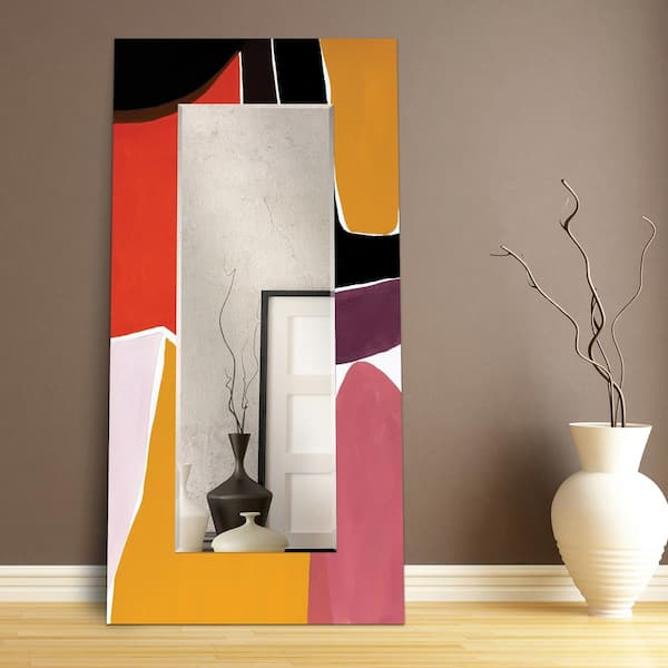 Empire Art Direct 72 in. x 36 in. Finale I Rectangle Framed Printed Tempered Art Glass Beveled Accent Mirror
