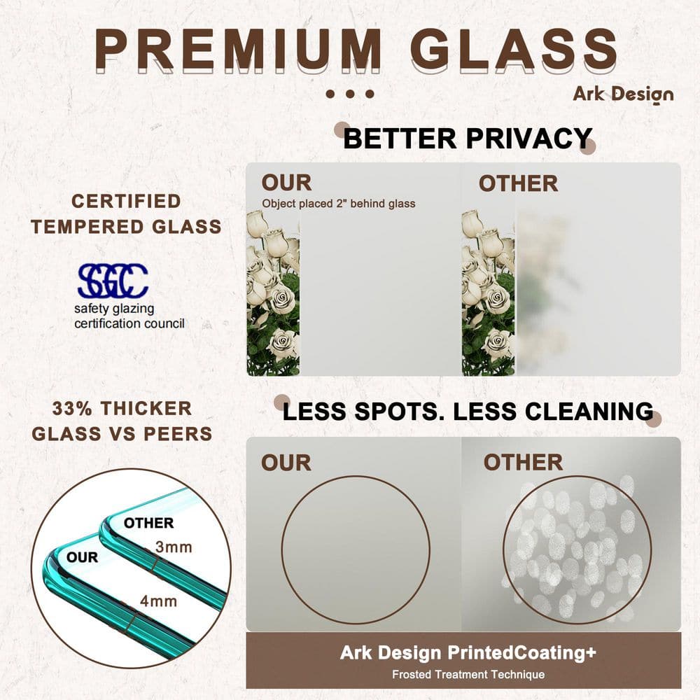24" x 80" Frosted Glass White MDF Pivot Door