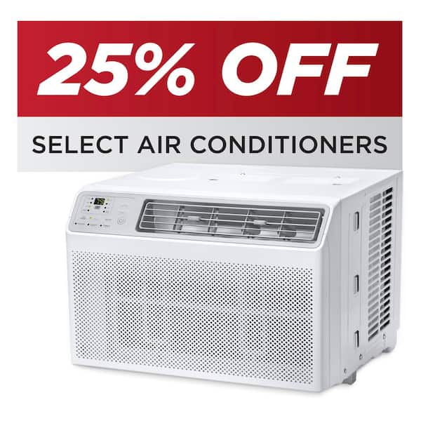 8000 BTU Smart Window Air Conditioner, Fan and Dehumidifier, 350 sq. ft., Remote Control