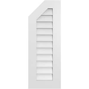 14 in. x 38 in. Octagonal Surface Mount PVC Gable Vent: Decorative with Standard Frame