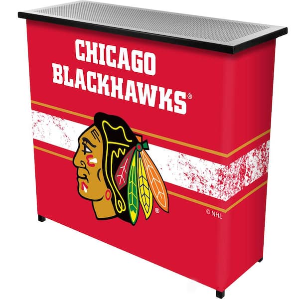Unbranded Chicago Blackhawks Logo Red 36 in. Portable Bar