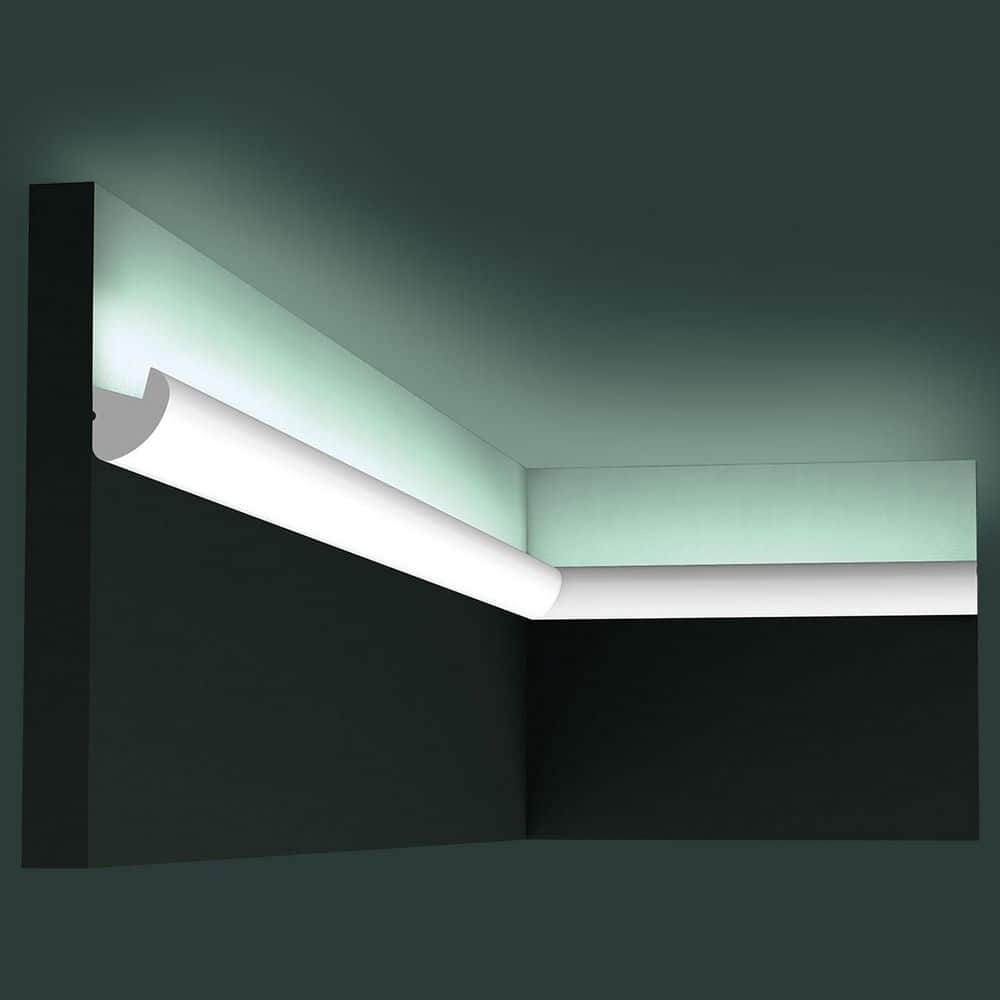 White Polystyrene Crown Moulding 1.38" x 1.13" (3-Pack)