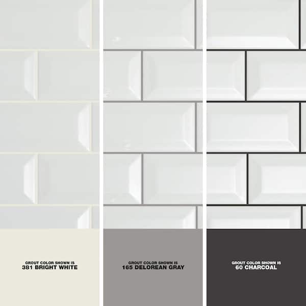 Daltile - Restore Bright White 3 in. x 6 in. Ceramic Bevel Subway Wall Tile (400 sq. ft./Pallet)
