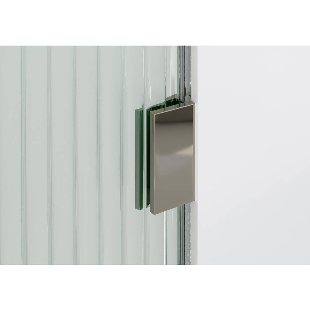 Maven 32" x 86.75" Frameless Arched Fluted Glass Shower Panel