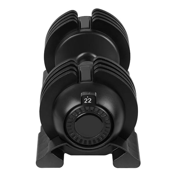 Tidoin 1-Piece 20 lb. Black Steel Adjustable Weight Dumbbell