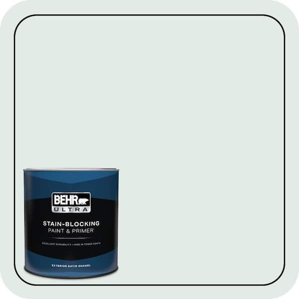 BEHR ULTRA 1 qt. #ICC-37 Beach Glass Satin Enamel Exterior Paint & Primer